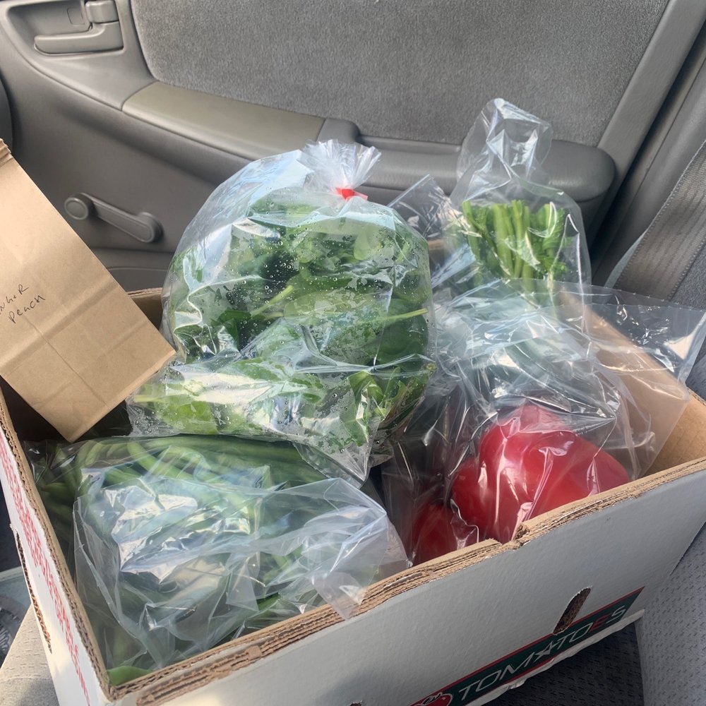 a box of vegetables