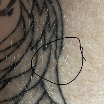 Black Canal Tattoo - The line that needs to be fixed that they won't honour and fix instead they want a 150.00 plus hst to fix it avoid this business!!! - Tattoo Near Me - Napanee, Ontario