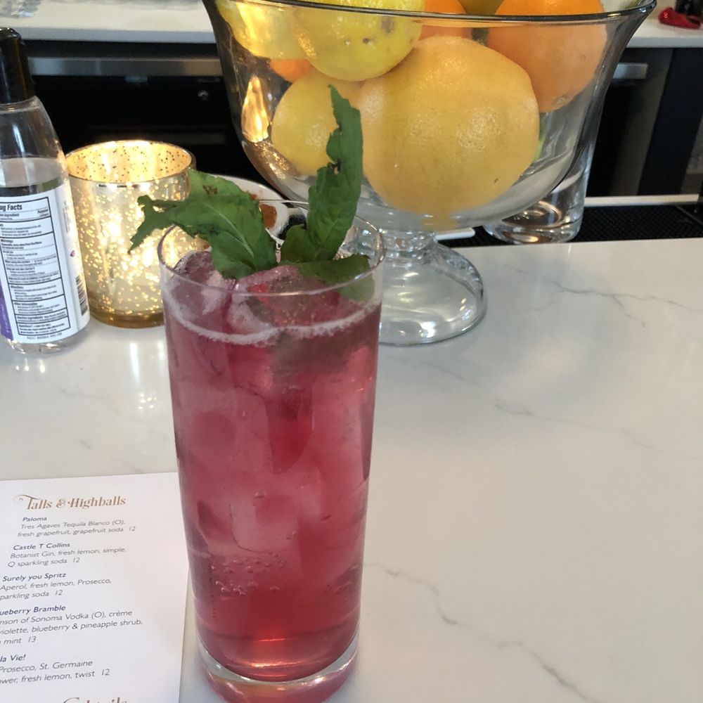 Hummingbird Lounge - Blueberry Bramble - Cocktail Bars Near Me - New Buffalo, Michigan