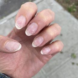 How they left my nails after me being there for one hour
