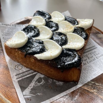 Davelle - Black sesame and cream cheese toast - Japanese Near Me - New York, New York Davelle - Black sesame and cream cheese toast - Japanese Near Me - New York, New York