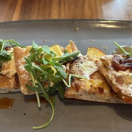 Peaches + Hot Honey Flatbread Peaches + Hot Honey Flatbread