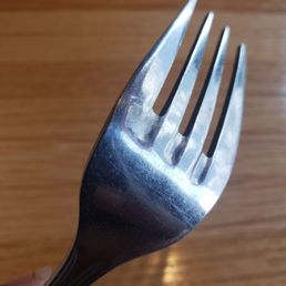 Food still on fork i was given.