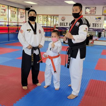 USA Tae Kwon Do Center - My daughter with her super great masters - Taekwondo Near Me - Fullerton, California