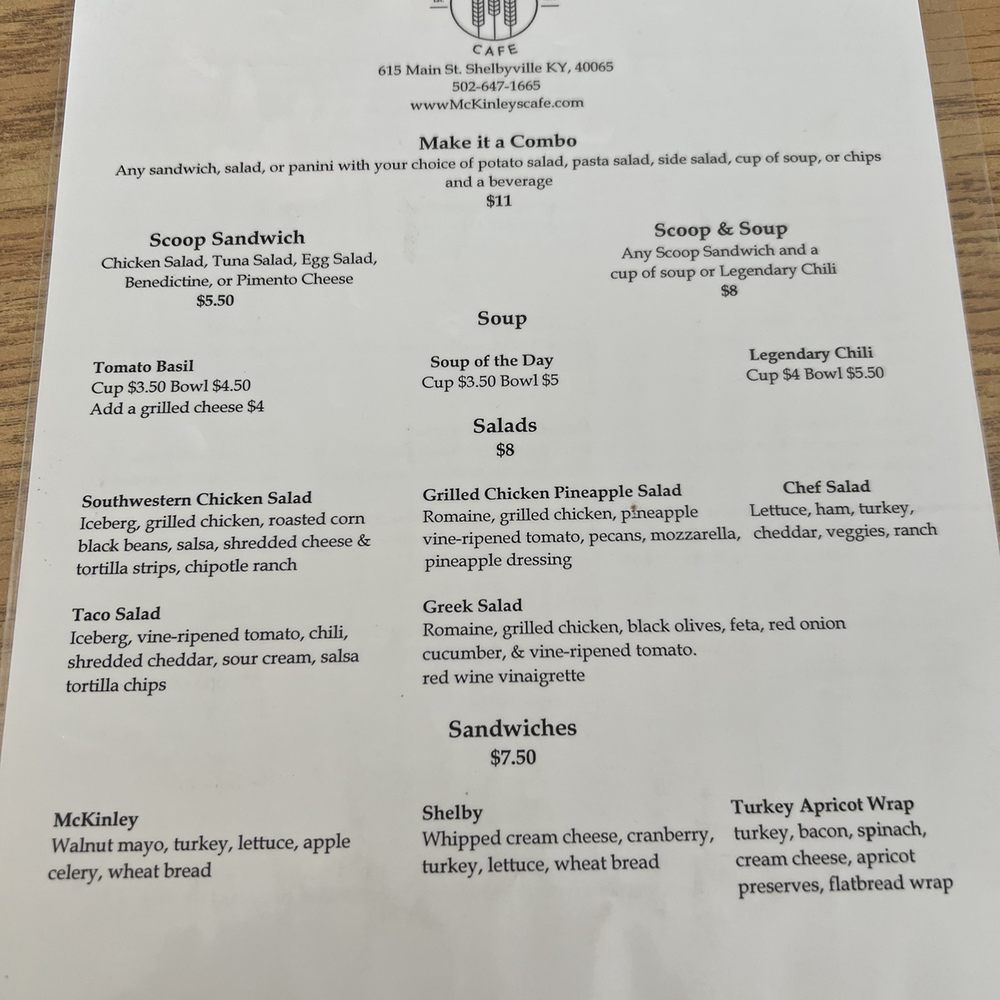 McKinley's Cafe - Menu - Delis Near Me - Shelbyville, Kentucky McKinley's Cafe - Menu - Delis Near Me - Shelbyville, Kentucky