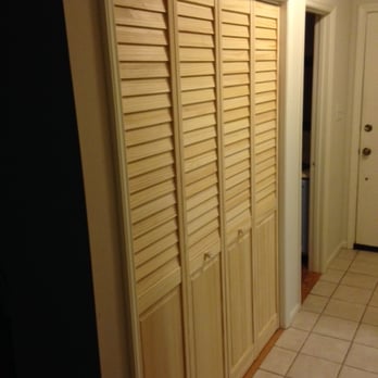 Carolina Handysmith - Louvered door installation on laundry closet to meet code. - Handyman Near Me