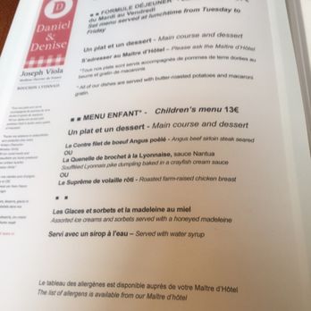 Daniel & Denise - Menu - Lyonnais Near Me - Lyon, 69