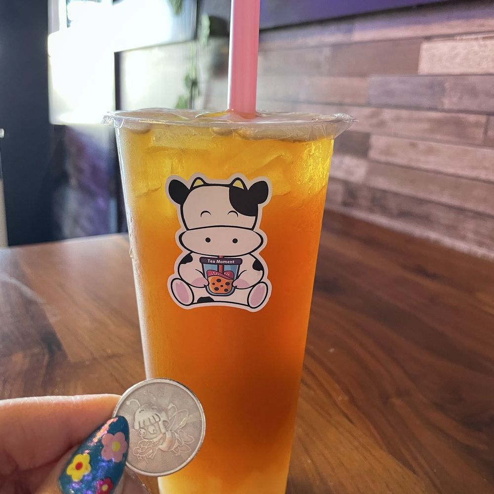 Tea Moment - Lychee Fruit Tea & token - Bubble Tea Near Me - Fremont, California Tea Moment - Lychee Fruit Tea & token - Bubble Tea Near Me - Fremont, California