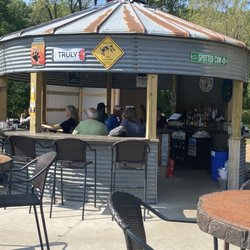 Miki Jo's Mix Up - Awesome patio!  Adorable patio bar!  Came today with friends for the live music: Chrome Wheels band, they were great!