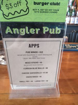 Menu photo 1 Angler Pub Rutland, VT Menu photo 1 Angler Pub Rutland, VT