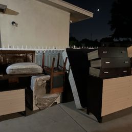 Junk removal - from mattresses to drawer dressers. Office desk - night stands etc.  All gone and clean.