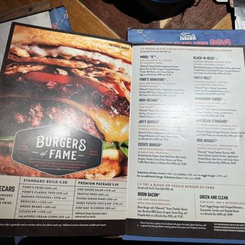 Ford's Garage Estero - Burger section of the menu - Bars Near Me - Estero, Florida Ford's Garage Estero - Burger section of the menu - Bars Near Me - Estero, Florida