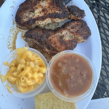 Barbecue And Bourbon - Cajun Chops with Mac & Cheese and Baked Beans - Barbeque Near Me - Speedway, Indiana