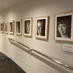 Tobin Center for the Performing Arts - Faces of Art, leading to bathrooms