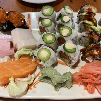 Mori Sushi - a variety of sushi on a plate - Sushi Bars Near Me - Saint Petersburg, Florida