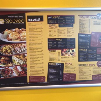 Stacked Pancake & Breakfast House - Wall-mounted menu at the entrance - Breakfast & Brunch Near Me - Toronto, Ontario Stacked Pancake & Breakfast House - Wall-mounted menu at the entrance - Breakfast & Brunch Near Me - Toronto, Ontario