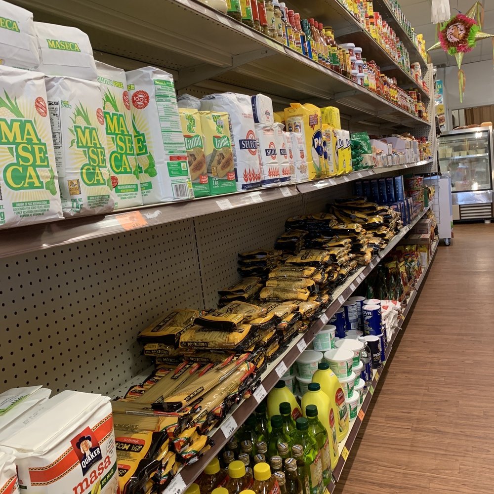La Fuente Supermarket - Shelves of oils, mass, flours, spices and many other items - Grocery Near Me - Indianapolis, Indiana