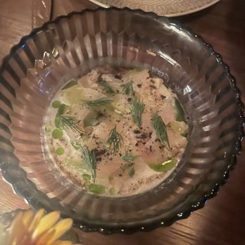 Wayward Fare - Fluke crudo - Mediterranean Near Me - Brooklyn, New York Wayward Fare - Fluke crudo - Mediterranean Near Me - Brooklyn, New York