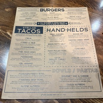 Craggy Range Bar & Grill - Menu - American Near Me - Whitefish, Montana