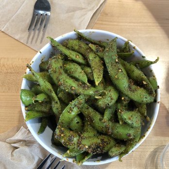 Ima Noodles - Steamed Edamame with chilis, lemon, sesame oil, and seat salt. - Noodles Near Me - Madison Heights, Michigan Ima Noodles - Steamed Edamame with chilis, lemon, sesame oil, and seat salt. - Noodles Near Me - Madison Heights, Michigan
