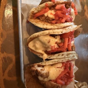 Treylor Park - Chicken & Pancake Tacos - New American Near Me - Savannah, Georgia Treylor Park - Chicken & Pancake Tacos - New American Near Me - Savannah, Georgia