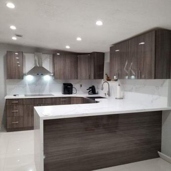 Fine Kitchen Work - a clean and modern kitchen - General Contractors Near Me