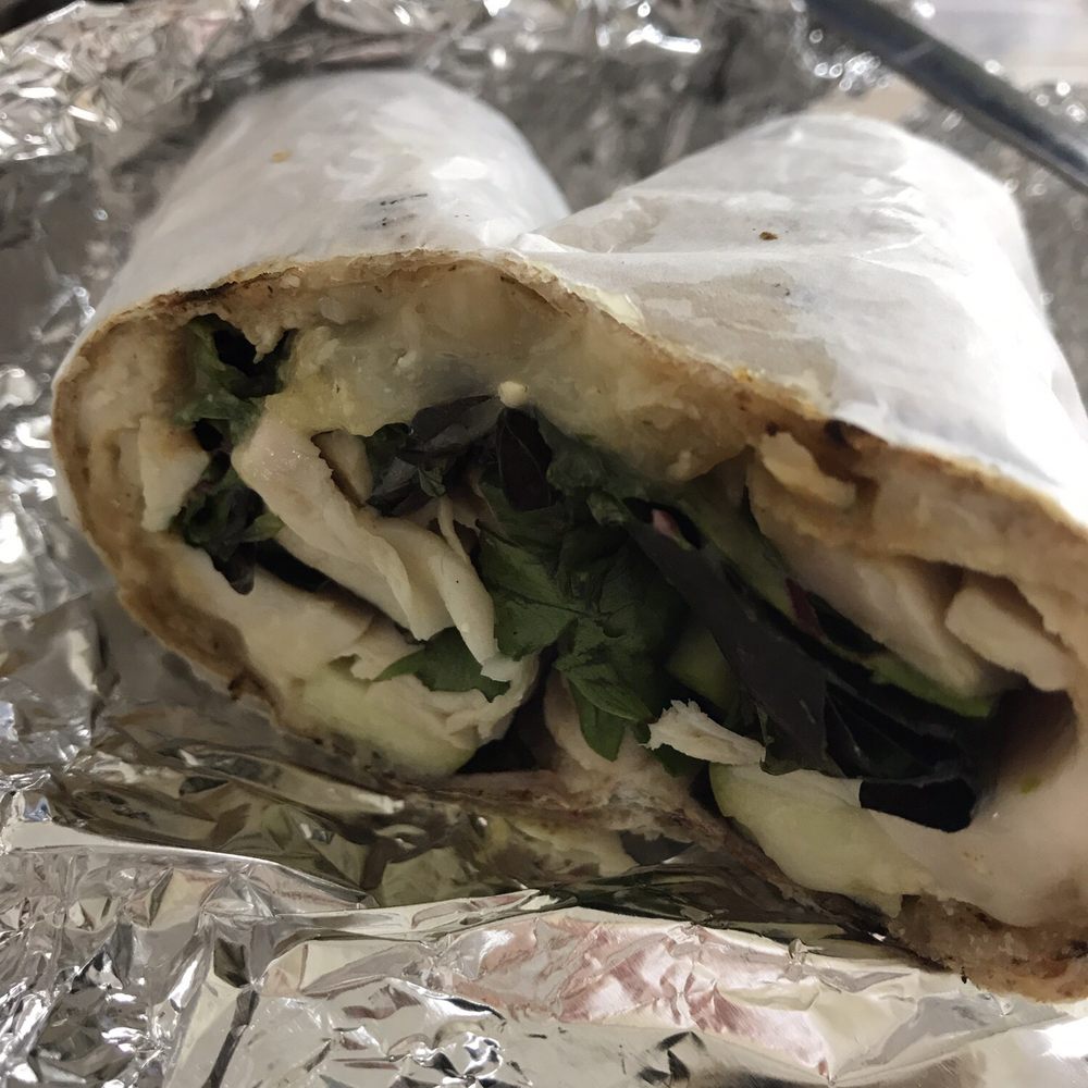 Green Symphony - Parisian Dream Wrap - turkey, Brie, spinach, apple, honey mustard - Vegetarian Near Me - New York, New York Green Symphony - Parisian Dream Wrap - turkey, Brie, spinach, apple, honey mustard - Vegetarian Near Me - New York, New York