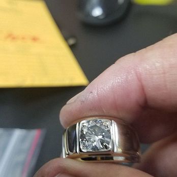 Instant Jewelry Repair - 5ct gents ring missing prong we tipped and rhodium plated ring - Jewelry Repair Near Me - River Oaks, Texas Instant Jewelry Repair - 5ct gents ring missing prong we tipped and rhodium plated ring - Jewelry Repair Near Me - River Oaks, Texas