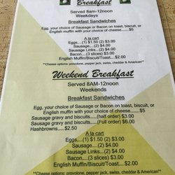 The 17th Bar & Grill - Breakfast menu