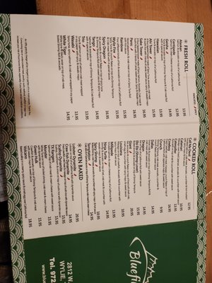 Menu photo 2 Bluefin Sushi & Bar Wylie, TX Menu photo 2 Bluefin Sushi & Bar Wylie, TX
