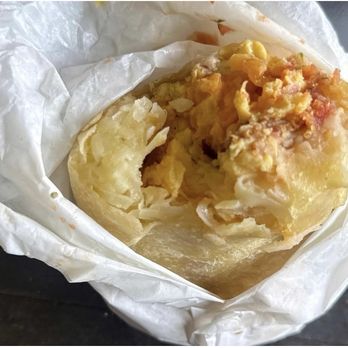Park Pantry - Breakfast burrito with bacon. It's mostly undercooked unseasoned hashbrowns and eggs. Bacon wasn't done. Didn't stand out as it should. - American Near Me - Long Beach, California Park Pantry - Breakfast burrito with bacon. It's mostly undercooked unseasoned hashbrowns and eggs. Bacon wasn't done. Didn't stand out as it should. - American Near Me - Long Beach, California