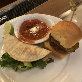 The Olelo Room - Kau'aina Tacos and Bacon Cheeseburger Sliders- not entire dish shown - Hawaiian Near Me - Kapolei, Hawaii The Olelo Room - Kau'aina Tacos and Bacon Cheeseburger Sliders- not entire dish shown - Hawaiian Near Me - Kapolei, Hawaii