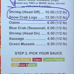 JJ Seafood & Wings - Menu