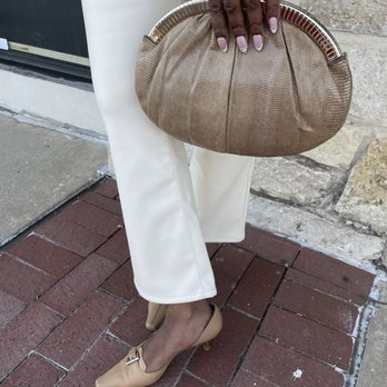 Labels Designer Consignment Boutique - Look how cute this Judith Leiber and Manolo combo is - Women's Clothing Near Me - Plano, Texas Labels Designer Consignment Boutique - Look how cute this Judith Leiber and Manolo combo is - Women's Clothing Near Me - Plano, Texas