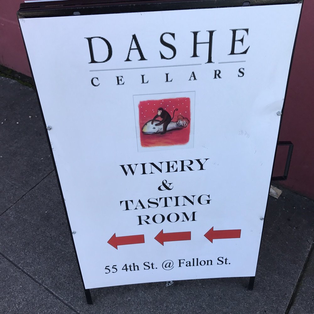 Dashe Cellars - Promo boards are on the street to help you find their location - Wine Bars Near Me - Alameda, California Dashe Cellars - Promo boards are on the street to help you find their location - Wine Bars Near Me - Alameda, California