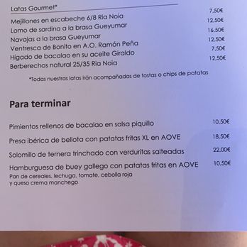 Gorki Selección - Menu - Andalusian Near Me - Málaga, Massachusetts