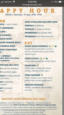 Menu photo 5 Home Grown Cafe Newark, DE