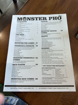 Menu photo 6 Monster Pho Oakland, CA