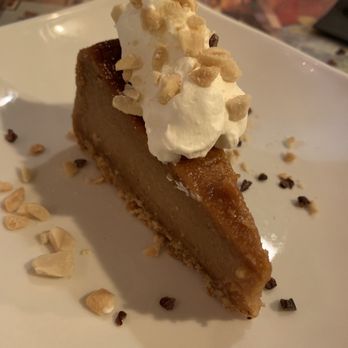 The Fiction Kitchen - Seasonal pie - peanut butter cheese cake with salted pretzel crust - Vegan Near Me - Raleigh, North Carolina The Fiction Kitchen - Seasonal pie - peanut butter cheese cake with salted pretzel crust - Vegan Near Me - Raleigh, North Carolina