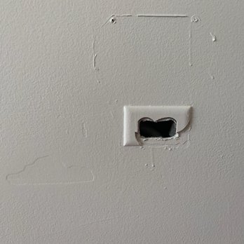 Handyman Greene - Michael's crew did not properly remove this outlet and decided to prime this any way - Handyman Near Me Handyman Greene - Michael's crew did not properly remove this outlet and decided to prime this any way - Handyman Near Me