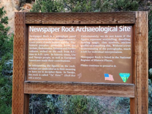 Newspaper Rock State Historical Monument by null