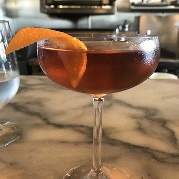 Petit Trois - Martinez cocktail. - French Near Me - Sherman Oaks, California Petit Trois - Martinez cocktail. - French Near Me - Sherman Oaks, California