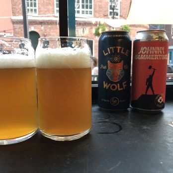 Source Restaurant - Little Wolf, A pale ale, and Johnny Hammertime a triple IPA. Both fantastic. - Pizza Near Me - Cambridge, Massachusetts
