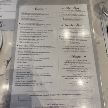 The Rouxpour - Menu - Cajun/Creole Near Me - Houston, Texas