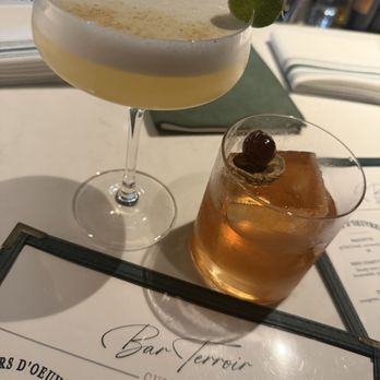 Bar Terroir - Key lime gin drink and the old fashioned - French Near Me - Tampa Bay, Florida Bar Terroir - Key lime gin drink and the old fashioned - French Near Me - Tampa Bay, Florida