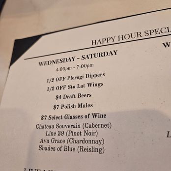 Sto Lat Bar - happy hour menu - Bars Near Me - Buffalo, New York