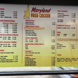 Maryland Fried Chicken - Menu