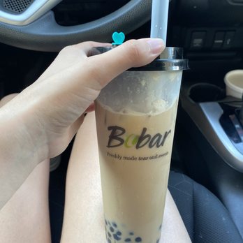 Bobar - Chai milk tea with boba! I swear it was filled to the top but I couldn't help myself and drank it before I took a pic! - Bubble Tea Near Me - Elk Grove Village, Illinois Bobar - Chai milk tea with boba! I swear it was filled to the top but I couldn't help myself and drank it before I took a pic! - Bubble Tea Near Me - Elk Grove Village, Illinois