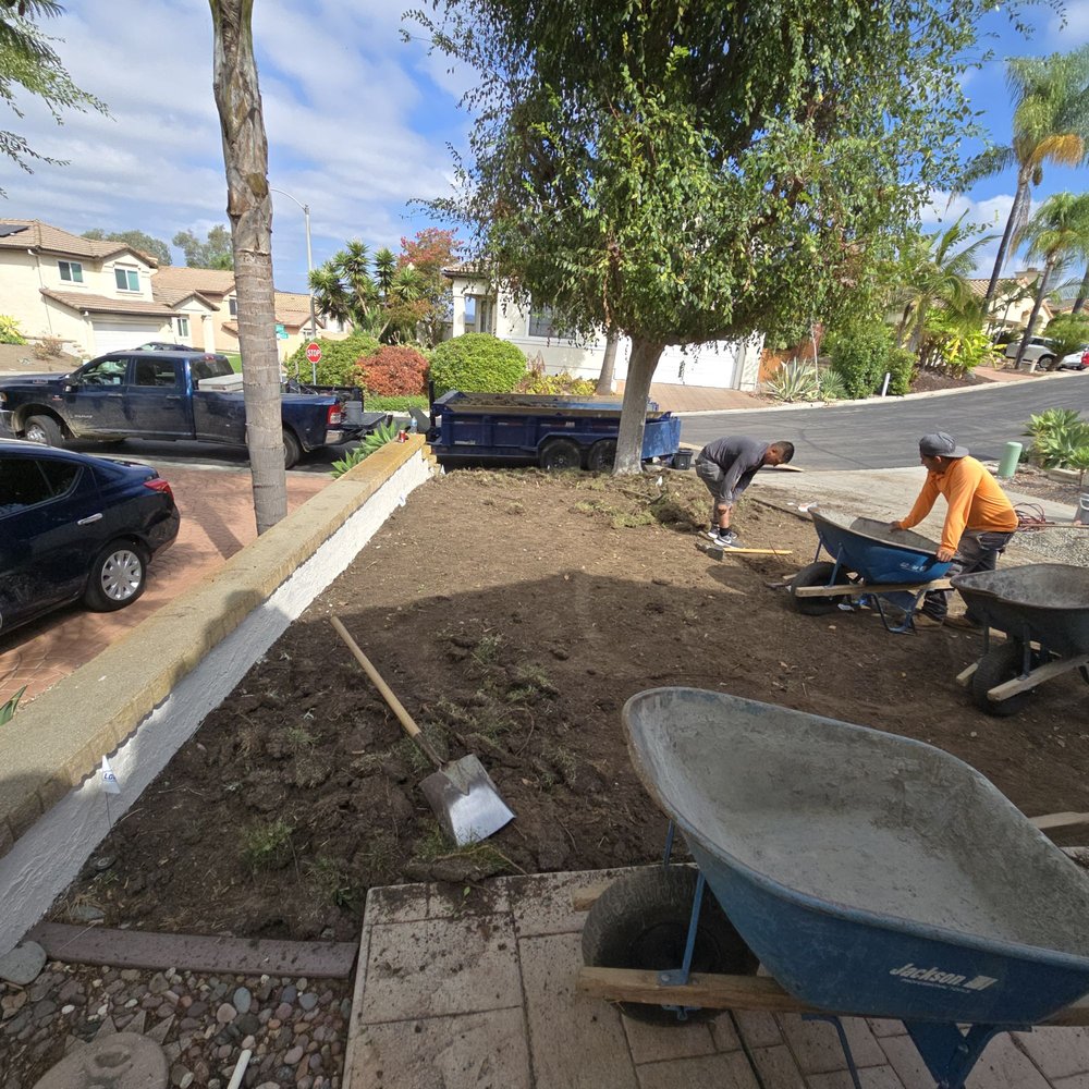 US Turf - The retaining stucco wall had been painted 5 days earlier. They were very careful not to damage it. - Artificial Turf Near Me - San Diego, California US Turf - The retaining stucco wall had been painted 5 days earlier. They were very careful not to damage it. - Artificial Turf Near Me - San Diego, California