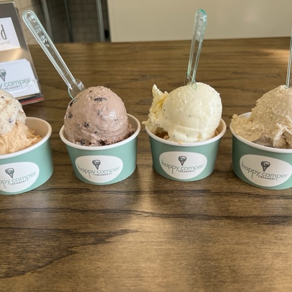 Happy Camper Creamery - 4 cups and 8 flavors - Ice Cream & Frozen Yogurt Near Me - Redlands, California Happy Camper Creamery - 4 cups and 8 flavors - Ice Cream & Frozen Yogurt Near Me - Redlands, California